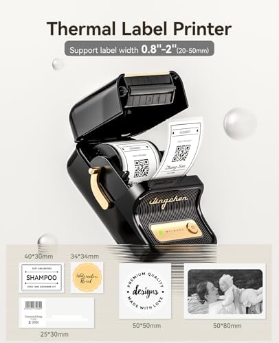 NIIMBOT B21 Label Maker, 2 Inch Bluetooth Thermal Label Printer, Black - Image 5