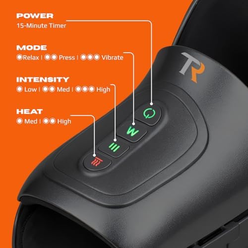 TRIDUCNA Foot and Ankle Massager with Heat - Electric Feet Massage Machine with Deep Kneading and Air Compression for Plantar Fasciitis, Foot Muscle Relax at Home or Office, Fathers Day Gift - Image 4