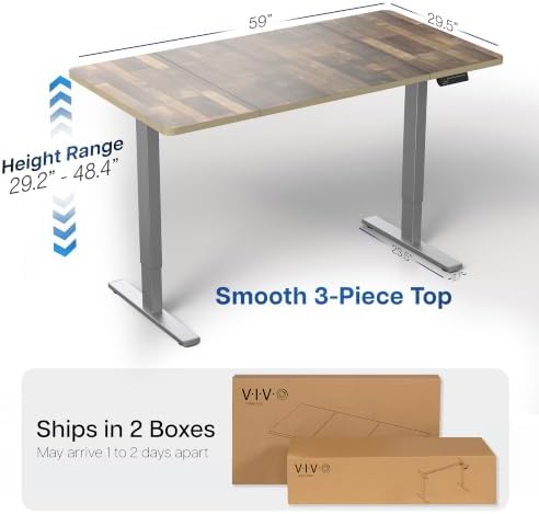 VIVO Reclaimed Wood 60 x 30 in Standing Desk, DESK-KIT-1G6P-30 - Image 3