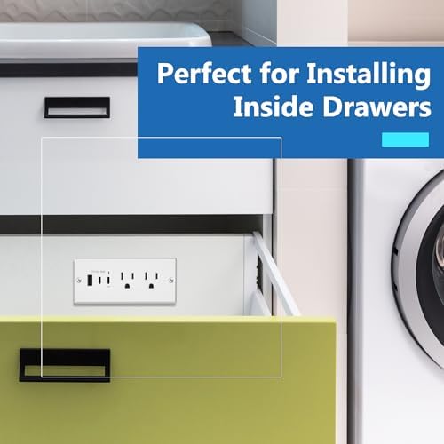 LIDER PD 36W Recessed Outlet Station, USB-A, USB-C, Power Delivery - Image 3