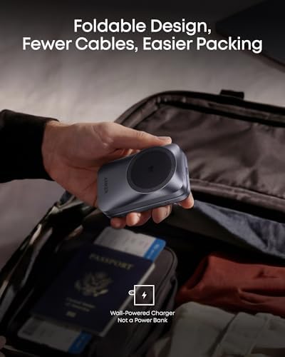 Anker Prime 25W Qi2.2-Certified Palm-Sized 3-in-1 Foldable MagSafe Charger - Image 4