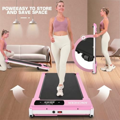 ANCHEER Walking Pads, 2 in 1 Under Desk Treadmill 2.5HP Compact Running Machine with Remote Control, 300lbs Weight Capacity for Home/Gym/Office,Ultra-Quiet, Installation-Free - Image 6