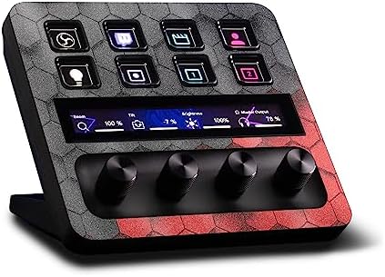MightySkins Glossy Glitter Skin Compatible with Elgato Stream Deck + - Two-Tone Hex | Protective, Durable High-Gloss Glitter Finish | Easy to Apply, Remove, and Change Styles | Made in The USA by MIGHTY+SKINS