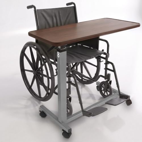 Vaunn Medical Adjustable Overbed Bedside Table with Wheels (Hospital and Home Use) - Image 5