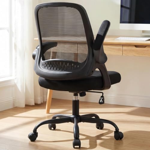 NEO CHAIR Office Computer Chair Ergonomic Mesh Back Flip-Up Arms Mesh Black by NEOCHAIR