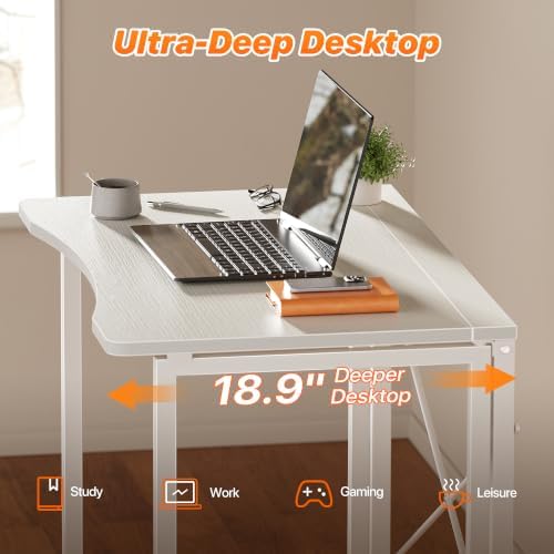 Huuger Folding Desk for Small Spaces, 31.5 Inch Foldable Computer Table - Image 4