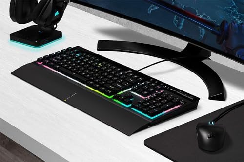 Corsair K55 RGB PRO XT - Dynamic Per-Key RGB Backlighting - QWERTY US Layout, Six Macro Keys with Elgato Stream Deck Software Integration - IP42 Dust and Spill-Resistant - Black - Image 3
