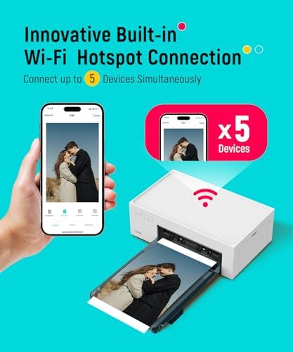Liene M100 4x6'' Photo Printer, Wi-Fi Picture Printer, 20 Sheets, Full-Color Photo, Instant Phone Printer for iPhone, Android, Smartphone, Thermal Dye Sublimation, Portable Photo Printer for Home Use - Image 6