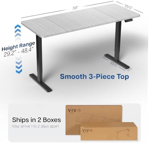 VIVO Dark Gray 60 x 30 in Standing Desk, DESK-KIT-1B6G-30 - Image 3