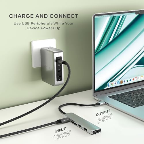 Satechi 6-in-1 USB-C Hub, 4K/60Hz HDMI, 100W PD Charging, Silver - Image 2