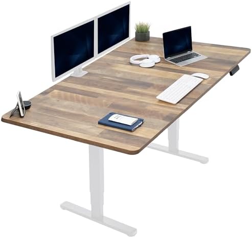 VIVO Reclaimed Wood 71 x 36 in Standing Desk, DESK-KIT-2W7P-36 by VIVO