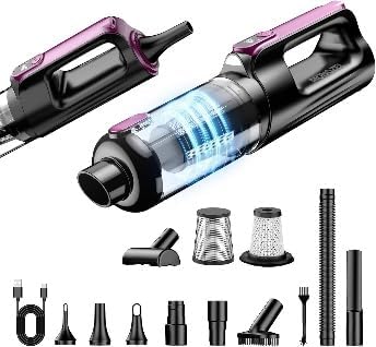 MONOZEL Cordless Handheld Vacuum Cleaner, 18000Pa 2 in 1 Car Vacuum Cleaner&Air Duster, 130W Motor with 7800mAh Battery, LED Light and Multi-Nozzles, Portable for Car, Home, Office, Pet by MONOZEL