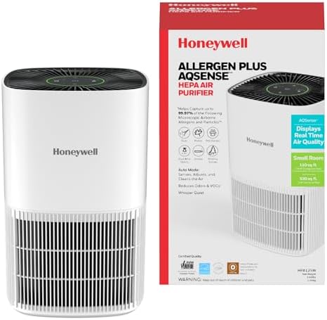Honeywell Allergen Plus Compact HEPA Small Room Air Purifiers, White by HoneywellPluggedIn