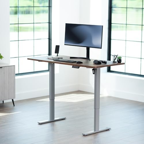 VIVO Rustic Vintage Brown 60 x 30 in Standing Desk, DESK-KIT-1G6N-30 - Image 2