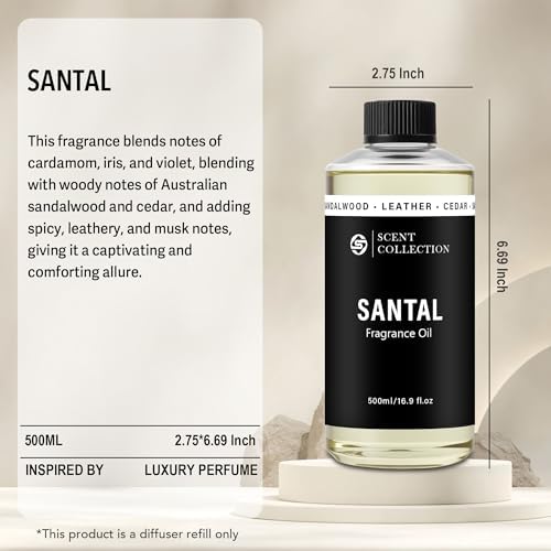 Luxury Hotel Scent Santal 500ml/16.9Fl oz Diffuser Oil Waterless Essential - Image 3
