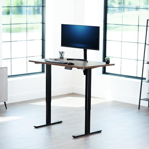 VIVO Rustic Vintage Brown 48 x 30 in Standing Desk, DESK-KIT-1B5N - Image 2