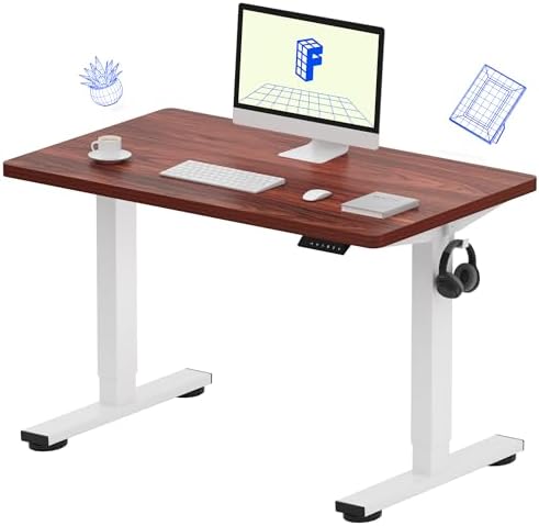 FLEXISPOT EN1 40"x24" One-Piece Standing Desk, Mahogany by Unknown