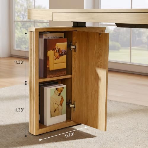 FLEXISPOT 55 x 24 Inch Executive Standing Desk with Drawer, Natural - Image 2