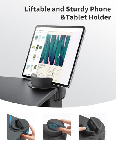 SAIJI Laptop Lap Desk with External Monitor Holder Fits Up to 17" Laptops - Image 3