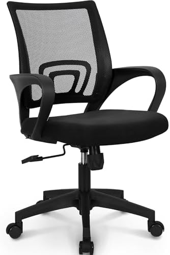 NEO CHAIR Office Computer Chair Ergonomic Mid-Back Mesh Desk Chair, Black by NEOCHAIR