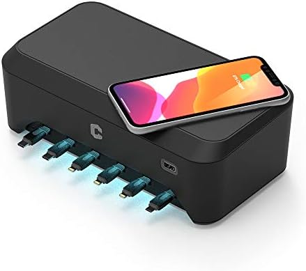 Chargetech CS9 Pro Desktop Charging Station, 6 Retractable Cables, Wireless Charging Pad, LED Indicator - Image 3
