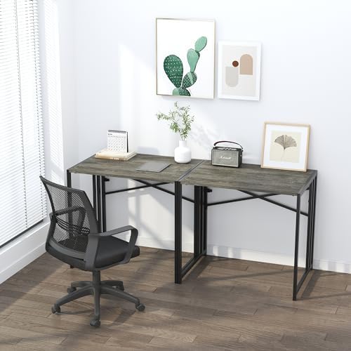 Lutown-Teen 32 inch Small Folding Desk, Black Oak - Image 6