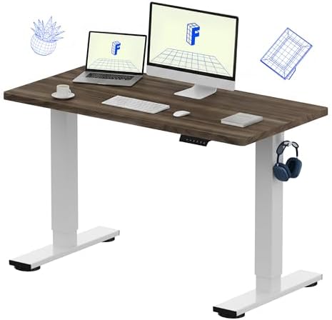 FLEXISPOT EN1 48"x24" One-Piece Standing Desk, Black Walnut by Unknown