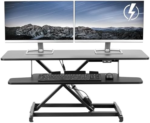 VIVO Black 42 inch Electric Desk Converter, DESK-VE42B by VIVO