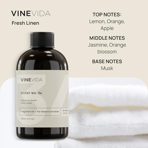 VINEVIDA Fresh Linen Fragrance Oil for Cold Air Diffusers - 4 Fl Oz - Essential Oils for Diffuser Oil Refill & Air Freshener Room Spray - Image 2