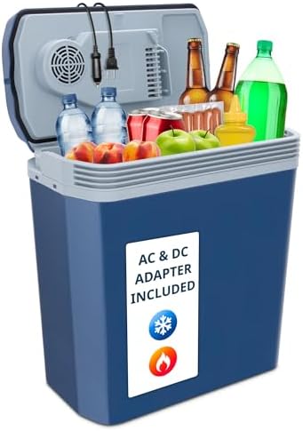 Ivation Electric Cooler & Warmer, Portable Thermoelectric Fridge w/Handle by Ivation