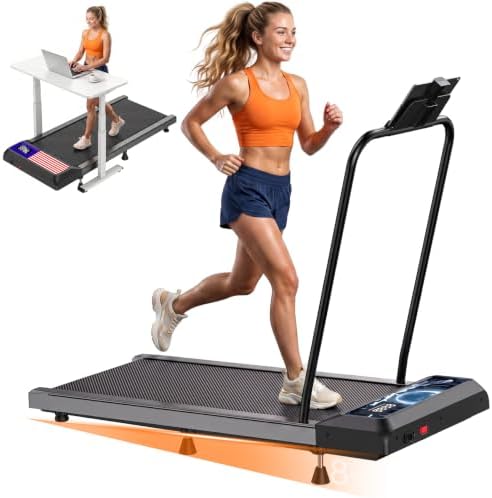 Walking with Incline Pad and Handle Bar, 2.5HP Low Noise Treadmill, 270lbs by Unknown