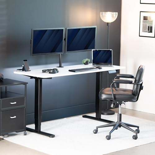 VIVO White Dry Erase 60 x 24 in Standing Desk, DESK-KIT-2B6WE - Image 2