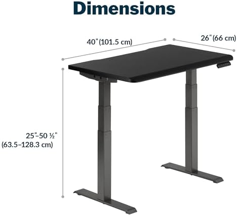 Vari ComfortEdge Electric Standing Desk – 40x26 – Black/Slate - Image 2