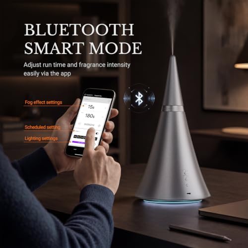 Waterless Essential Oil Diffuser，Bluetooth App Control for Large Rooms - Image 5