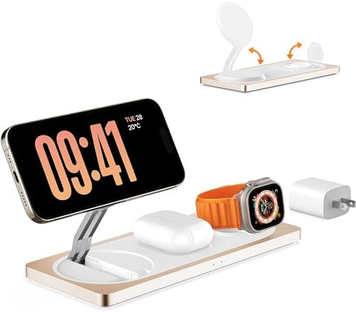 PETINO 3 in 1 Wireless Charging Station for Apple Devices with MagSafe by Petino