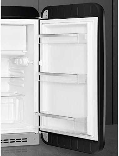 Smeg FAB10 50's Retro Style Aesthetic Refrigerator with 4.48 Cu Total Capacity, 2 Glass Shelves, LED Internal Light, 22-Inches, Black Right Hand Hinge Made In Italy - Image 6