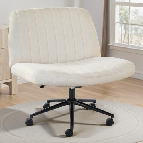 OLIXIS Criss Cross Chair with Wheels, Vanity Chair, Home Office Desk by OLIXIS