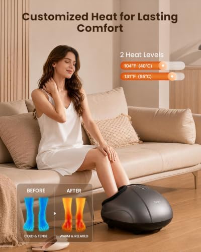 Breo Foot Massager with Heat, 360°Deep Kneading,Pain Relief - Image 3