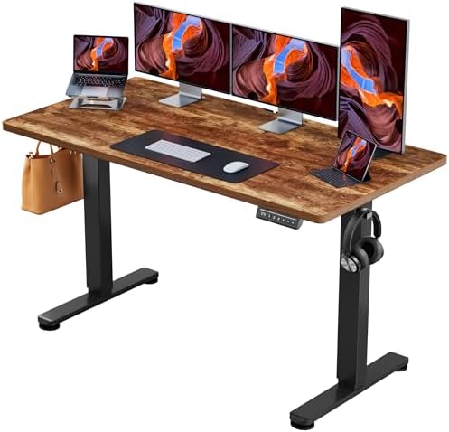 ErGear 63 X 28 Height Adjustable Electric Standing Desk, Vintage Brown by ErGear