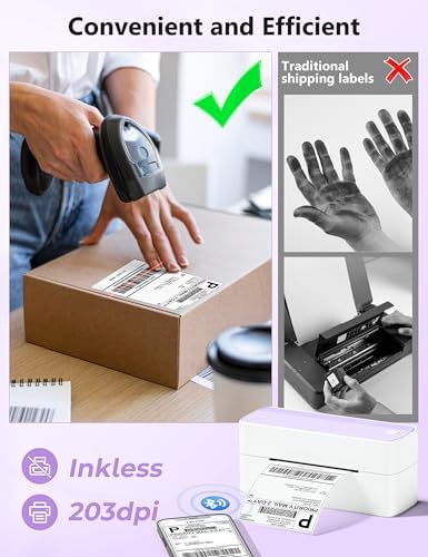 Phomemo Bluetooth Thermal Label Printer, 241BT Label Printer & 20Pcs Labels - Image 4