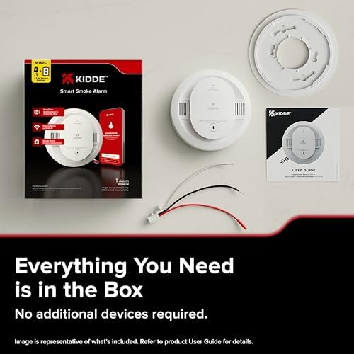 Kidde Hardwired Kidde App Enabled Smart Smoke Detector with AA Backup Battery, Interconnected Alarm - Image 5