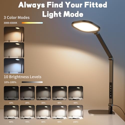 LitONES Desk Lamp for Home Office, Tall Computer Ring Light with CRI 97.8 - Image 3