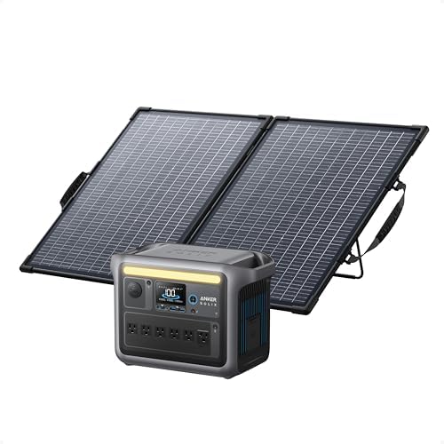 Anker SOLIX C1000 Portable Power Station and 100W Bifacial Panel, 1,056Wh by Anker