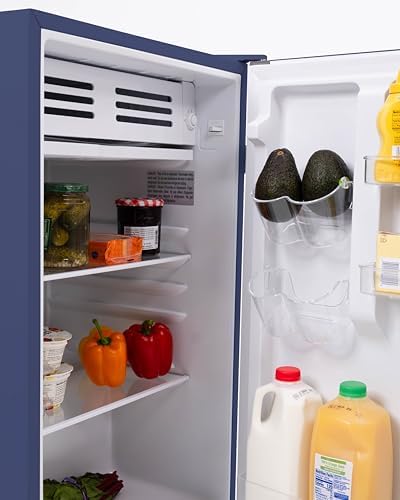 Frigidaire Mini Refrigerator, Compact Freezer Compartment, Adjustable Thermostat Control, Reversible Door, Contemporary Series, 4.5 cu ft, Blue - Image 5