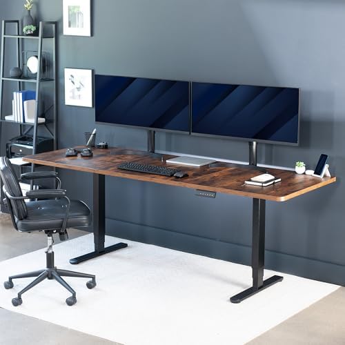 VIVO Rustic Vintage Brown 83 x 30 in Standing Desk, DESK-KIT-2B8N - Image 2