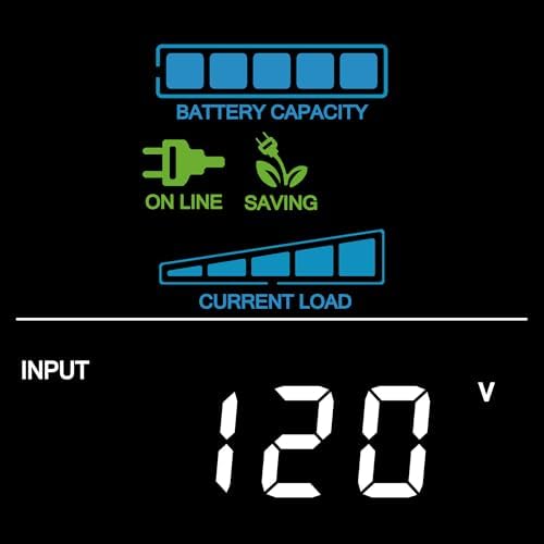 CyberPower CP1500PFCLCD PFC Sinewave UPS Battery Backup and Surge Protector, 1500VA/1000W, 12 Outlets, AVR, Mini Tower, UL Certified - Image 6