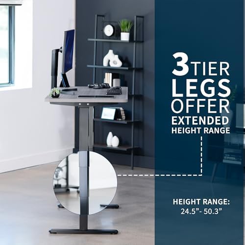 VIVO Dark Gray 55 x 28 in Standing Desk, DESK-KIT-2B55G - Image 5