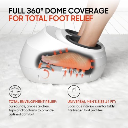 Sharper Image Shiatsu Foot Massager with Heat & Deep Kneading Compression, Deep Tissue Massager for Pain Relief & Circulation, 3 Modes - Gift for Men & Women, Fits up to Mens Size 12 - Image 4