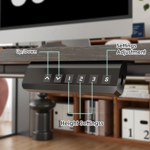 STARY Electric Standing Desk Adjustable Height Sit Stand Home Office Desk with Splice Board - Image 5