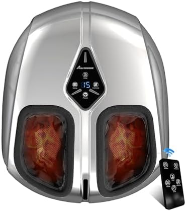 Foot Massager with Heat,Deep Shiatsu for Plantar Fasciitis（Silver） by Jokupey